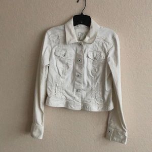 Loft White Denim Jacket